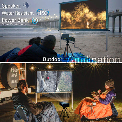 EliteProjector MosicGO® Outdoor Portable Ultra Short Throw (UST) Projector Beach