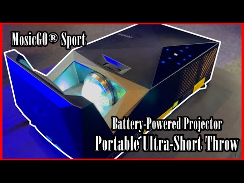 Battery-Powered Portable Ultra-Short Throw Projector 